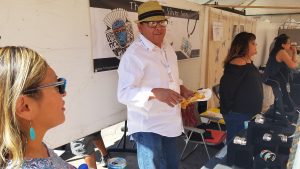 Tim and Rebecca Yazzie at Santa Fe Indian Market Aug 2019