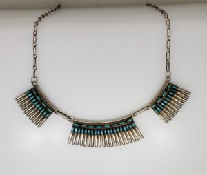 Carl and Connie Hathi Johnson Zuni Petit Point Necklace