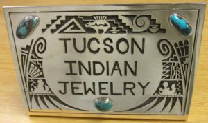 Tucson Indian Jewelry Plaque by Timm Yazzie