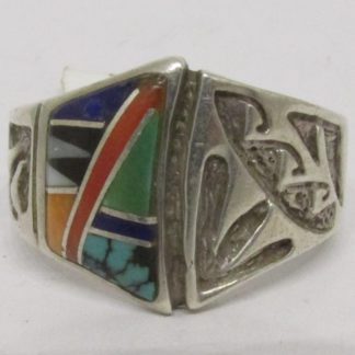 B.G. Mudd Sterling Silver and Stone Inlay RIng
