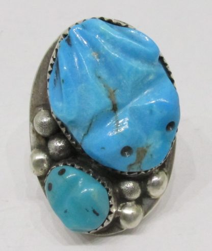 Bernard Homer Turquoise and Sterling Silver Frog Ring
