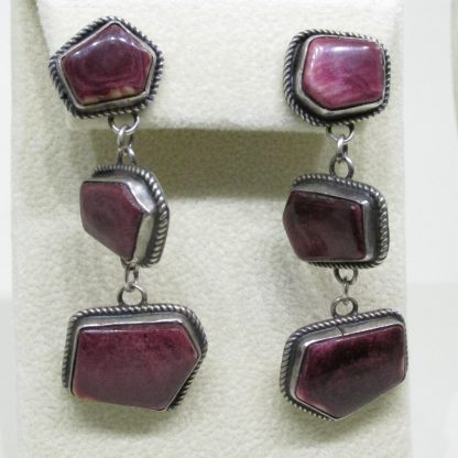 Kirk Smith Navajo Purple Spiny Oyster Earrings