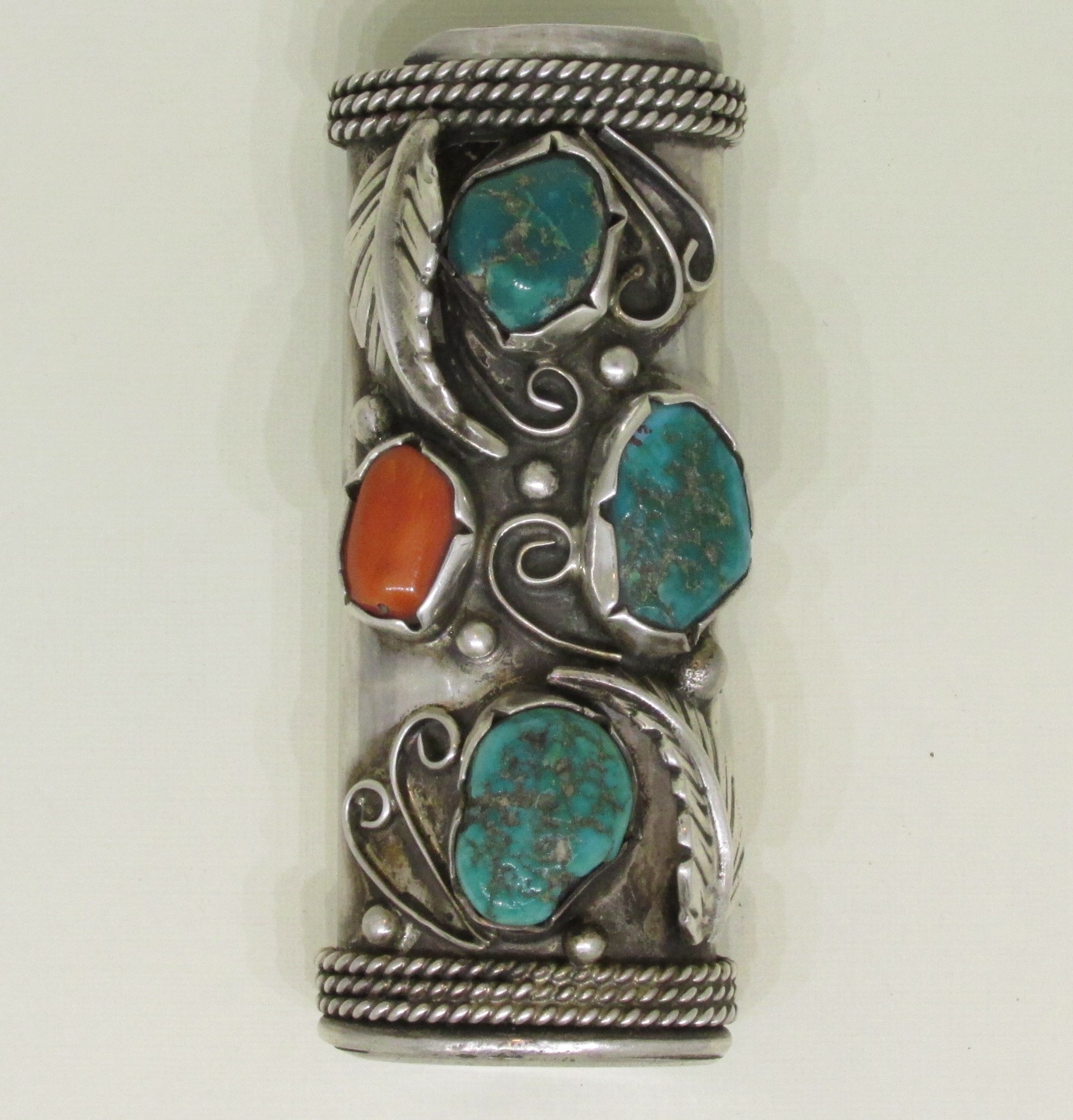 Great Gift! Navajo Turquoise Silver Lighter Case Cover 27650