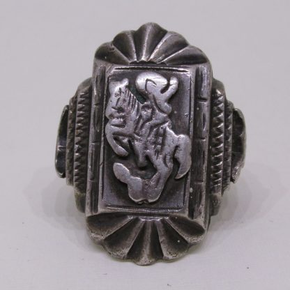 Mexican Sterling Silver Cowboy Ring c. 1940