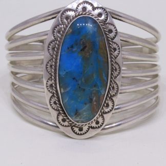 Peruvian Blue Opal Navajo Bracelet