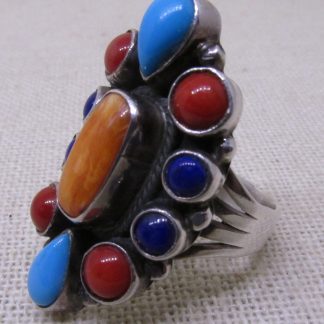 Roie Jaque Navajo Multi Stone Sterling Silver Ring