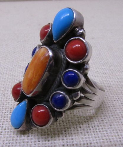 Roie Jaque Navajo Multi Stone Sterling Silver Ring