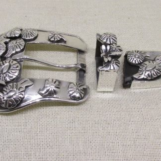 Pat Areias 3 Piece Sterling Silver Belt Buckle Set