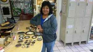 Leona Romero Horse Hair baskets at Tucson Indian Jewelry