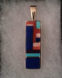 Charles Loloma Hopi Sterling and Gold Pendant