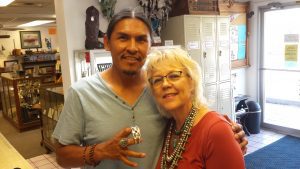 Reginald Mitchell, Navajo Silversmith with Christy of Tucson Indian Jewelry