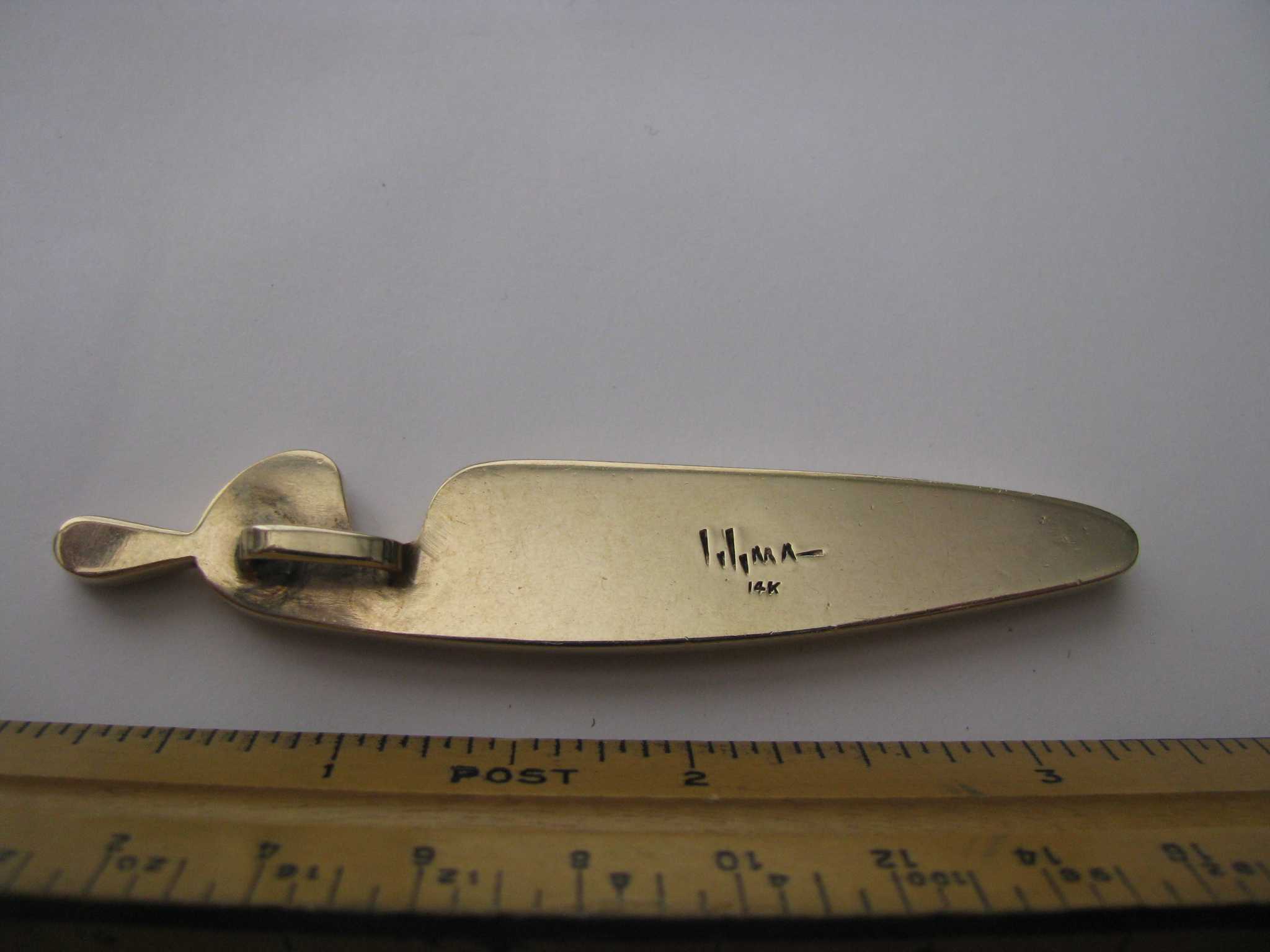 Charles Loloma Gold Corn Maiden Pendant