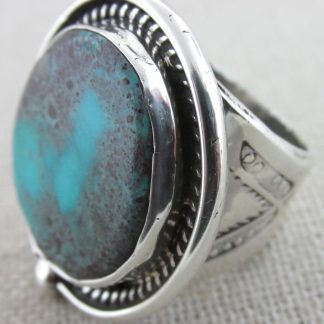 Blue Bisbee Turquoise and Sterling Silver Ring