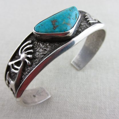 Andy Thomas Navajo Turquoise and Sterling Silver Bracelet