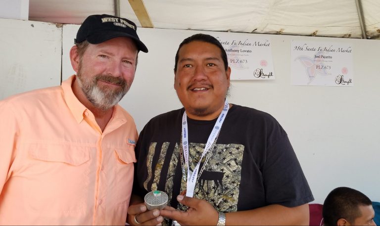 Joel Pajarito (Anthony Lovato's Son) at Santa Fe Indian Market Aug 2019