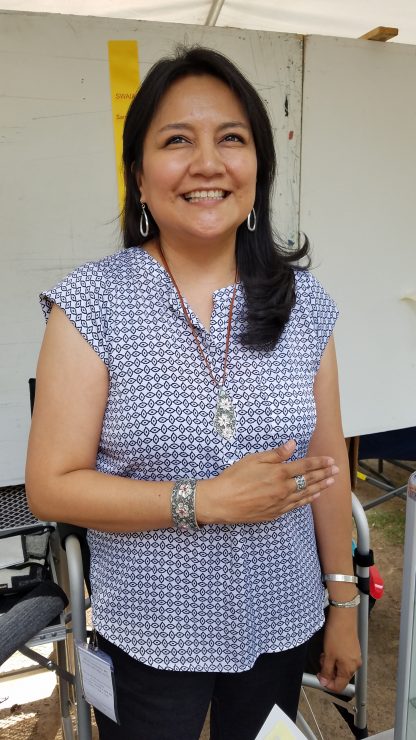 Rebecca Begay at Santa Fe Indian Market Aug 2019