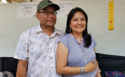 Daryl and Rebecca Begay at Santa Fe Indian Market Aug 2019