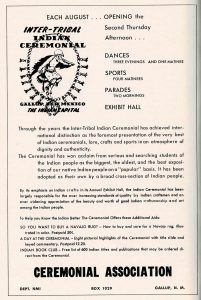 Inter-Tribal Indian Ceremonial Ad 1963