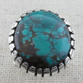 Tim Yazzie Navajo / San Felipe Pueblo Turquoise and Sterling Silver Ring