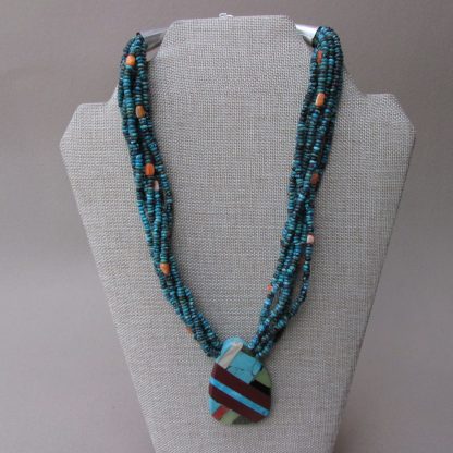 Jolene Bird Santo Domingo multi strand necklace and pendant