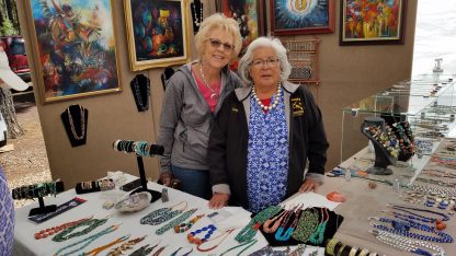 Louise Shabi-Ashkie Navajo with Christy of Tucson Indian Jewelry