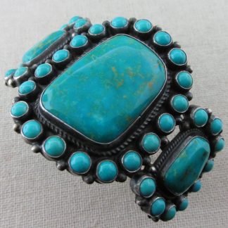 ANTHONY SKEETS Navajo Sterling Silver and Turquoise Bracelet