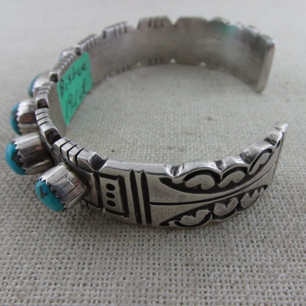 TOBY HENDERSON Navajo (Dine’) BISBEE TURQUOISE and Sterling Silver ...