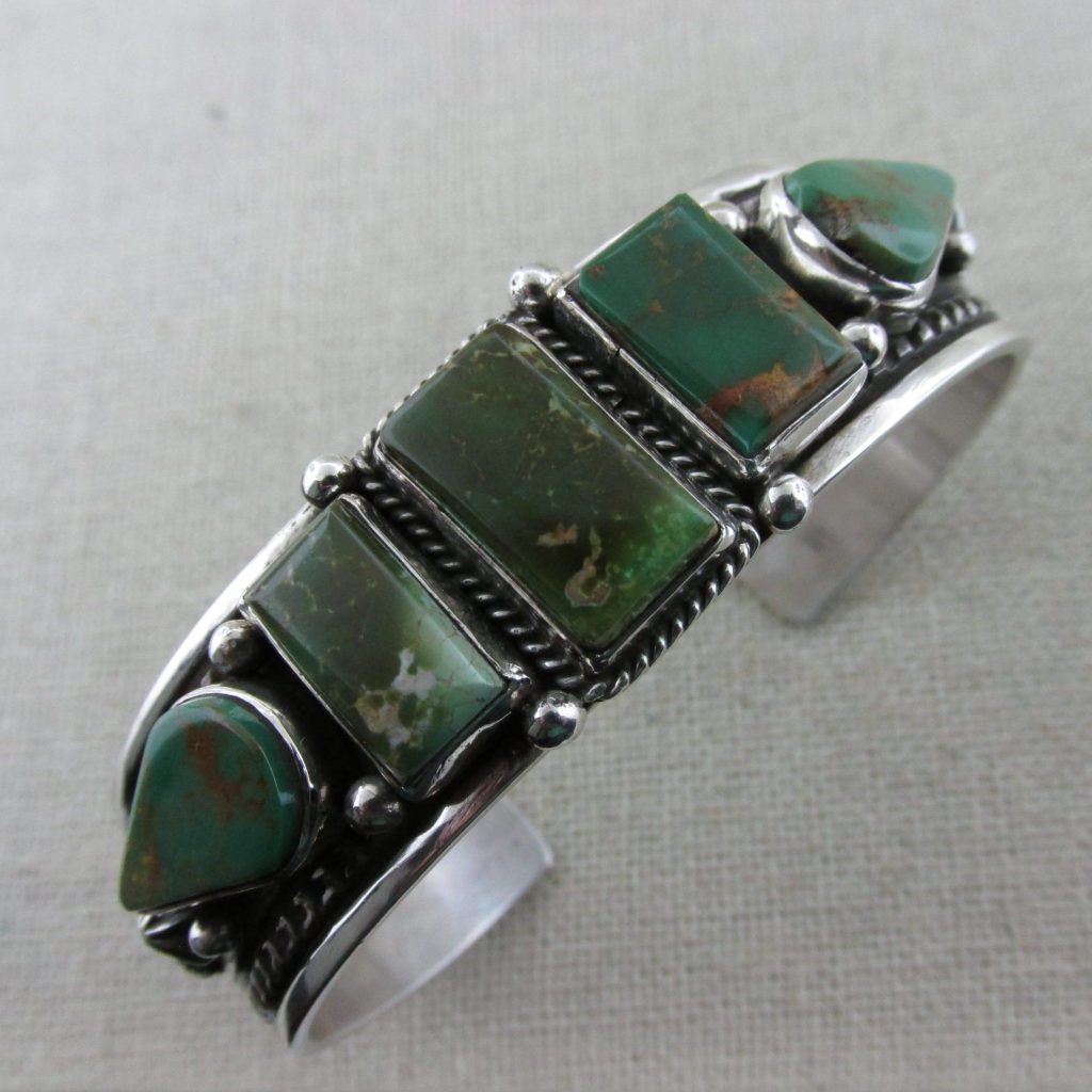 Happy Piasso Navajo Royston Turquoise Sterling Silver Bracelet