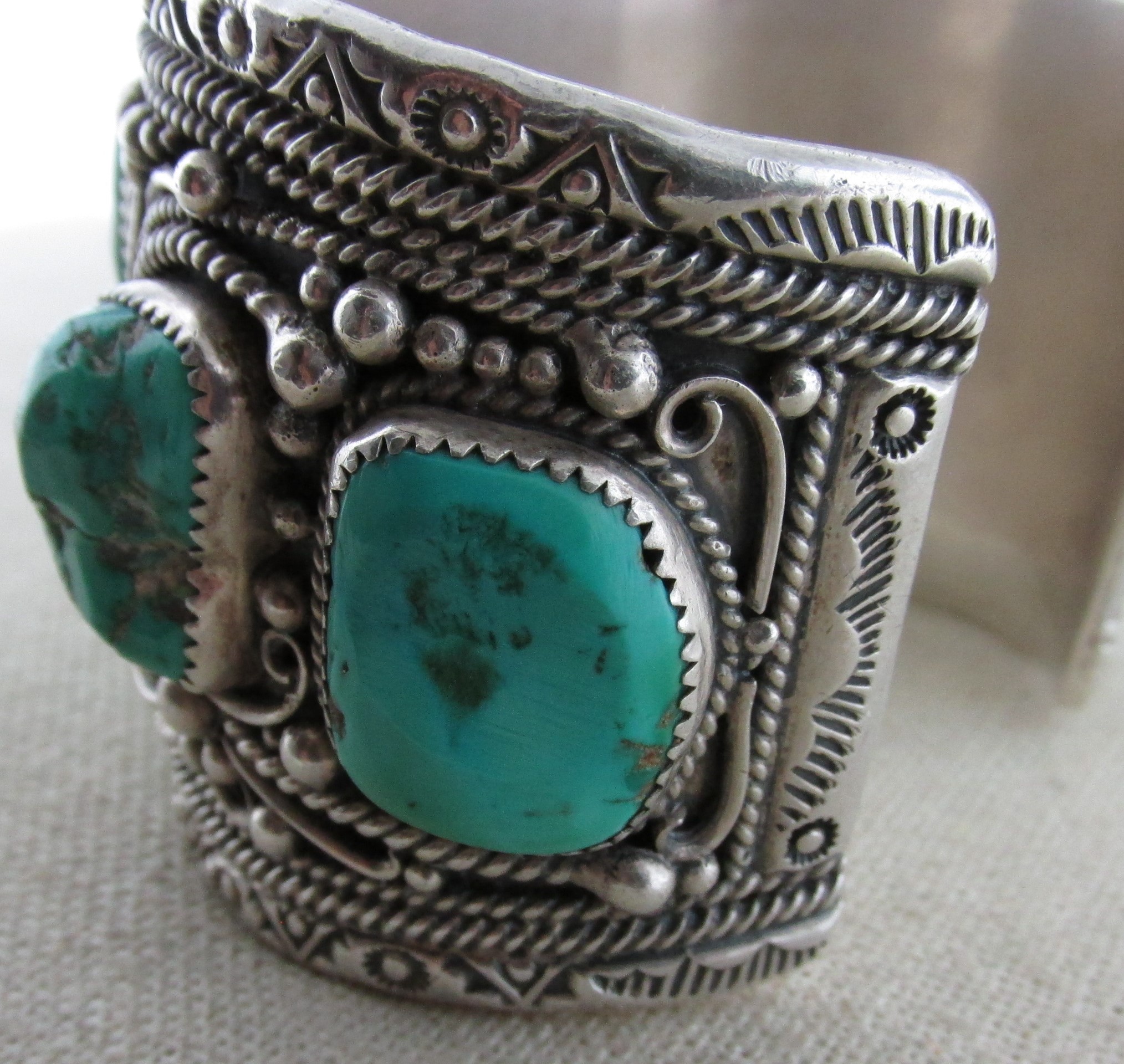 Nickel Silver Imitation Turquoise Cuff Bracelet | Burton's