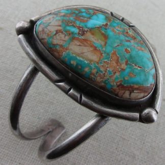 Black Hill Navajo Royston Turquoise and Sterling Silver Bracelet