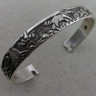 Lloyd Becenti Navajo Sterling Silver Horse Bracelet