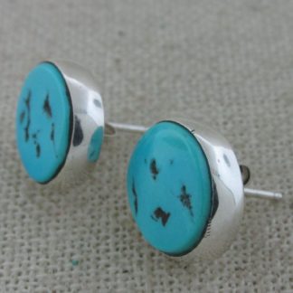 PATANIA COLLECTION Sleeping Beauty Turquoise and Sterling Silver Post Earrings