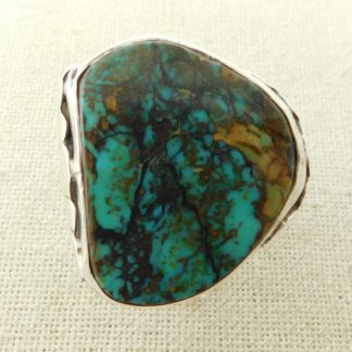 TURQUOISE MOUNTAIN Turquoise and Sterling Silver Ring sz. 11