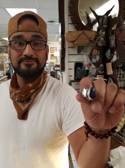 Adam Ramirez Silversmith with his Butterfly Ring
