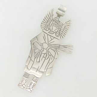 Ernie Northrup Jr. Hopi Sterling Silver Hopi Owl Kachina Pin / Pendant
