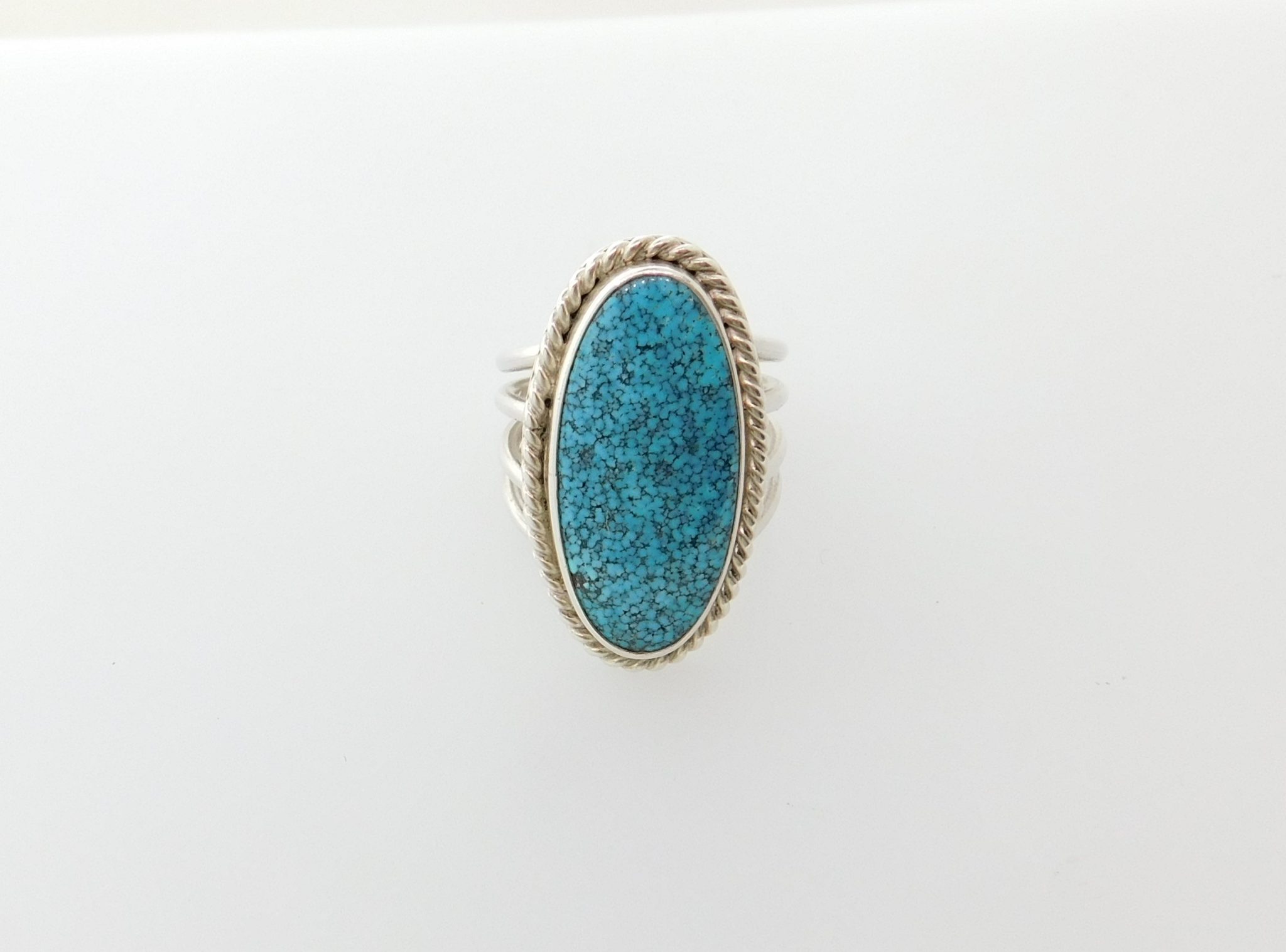 Allen Joe Kingman Spiderweb Turquoise Ring
