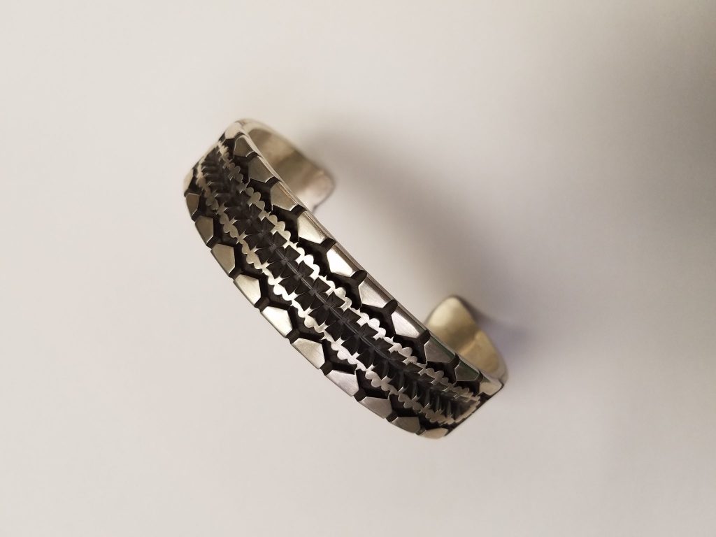 Jerrold Tahe Navajo Sterling Silver Bracelet