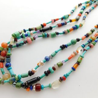 Judy Rosetta Santo Domingo 3 Strand Multi-Stone Necklace