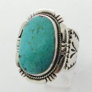 FREDDY CHARLEY Navajo Sterling Silver and Turquoise Ring