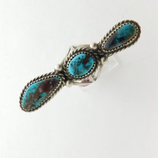 Tony Guerro Navajo Triple Bisbee Turquoise Ring