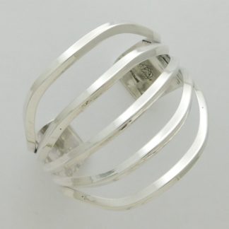 Navajo Sterling Silver 5-Way Split Band Cuff Bracelet