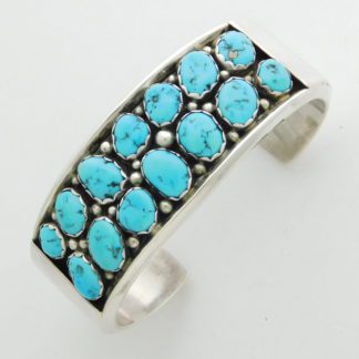 W. SPENCER NAVAJO Sterling Silver and Sleeping Beauty Turquoise Bracelet