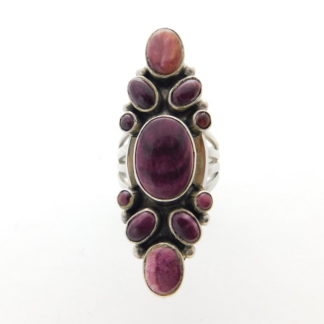 Roie Jaque Navajo Purple Spiny Oyster and Sterling Silver Ring