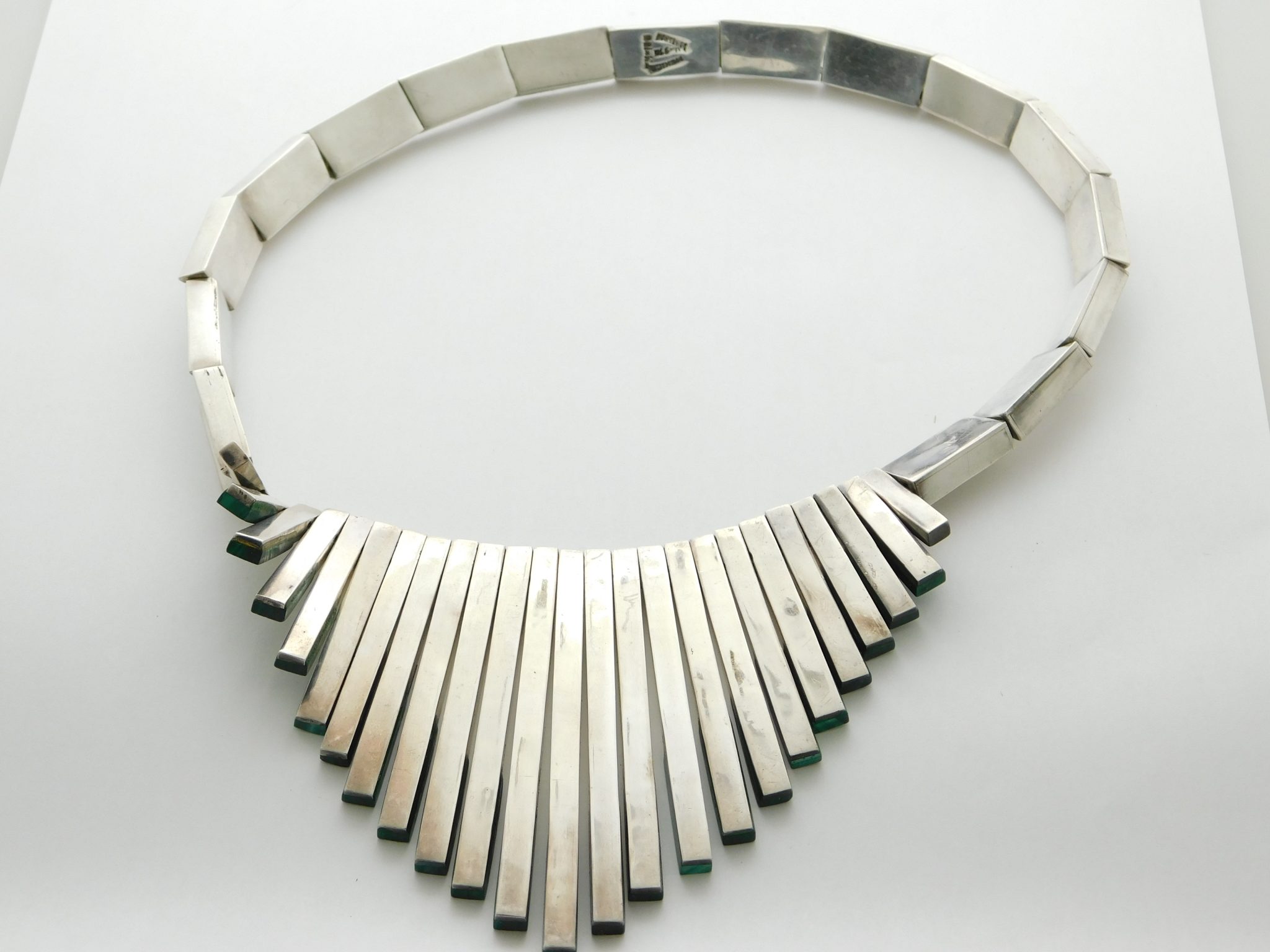 Sterling silver statement runway handmade modernist choker necklace co –  Colors Of Etnika