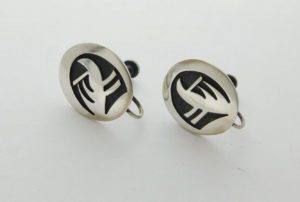 Marvin Lucas and Hopi Craft Sterling Silver Earrings
