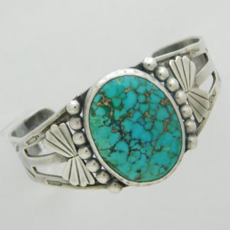 Vaughn's Turquoise and Sterling Silver Fred Harvey Era Bracelet