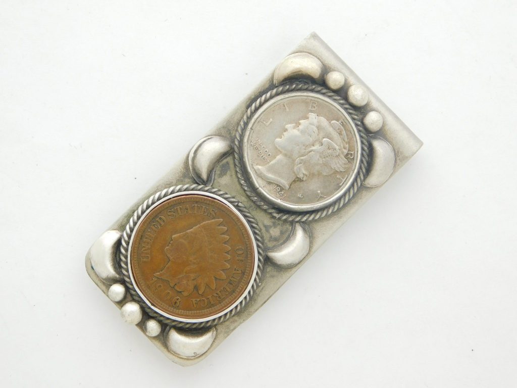 Tony Chino Navajo Money Clip with Coins