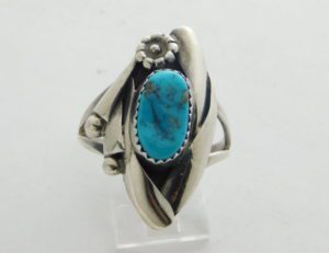 Les Baker Turquoise and Sterling Silver Ring