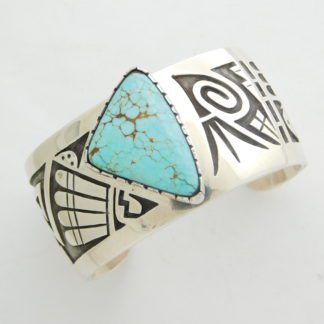 Tim Yazzie Navajo / San Felipe Pueblo Sterling Silver and Turquoise Bracelet