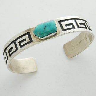 Danielle Wadsworth Hopi Sterling Silver and Turquoise Bracelet